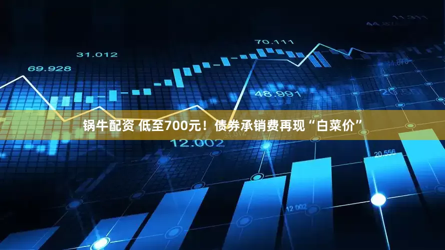 锅牛配资 低至700元！债券承销费再现“白菜价”